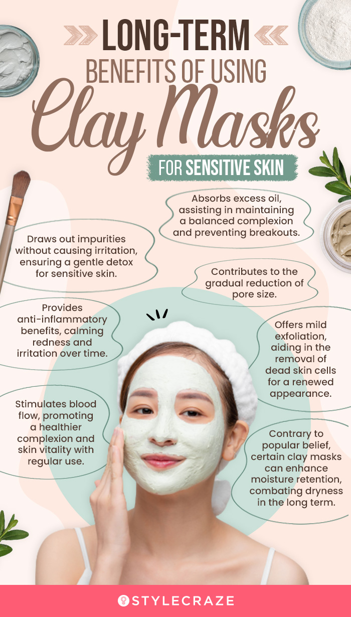 Long-Term Benefits Of Using Clay Mask For Sensitive Skin (infographic)