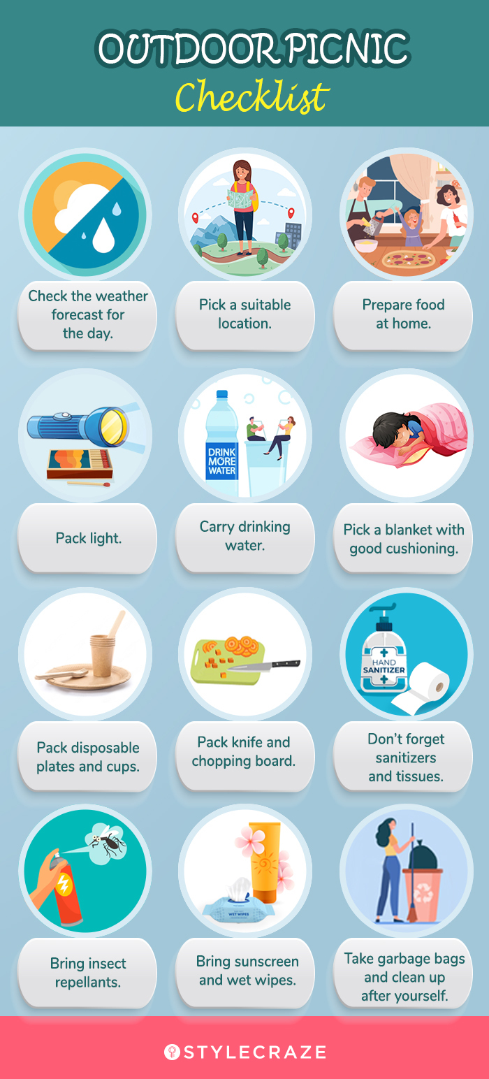 outdoor picnic checklist [infographic]