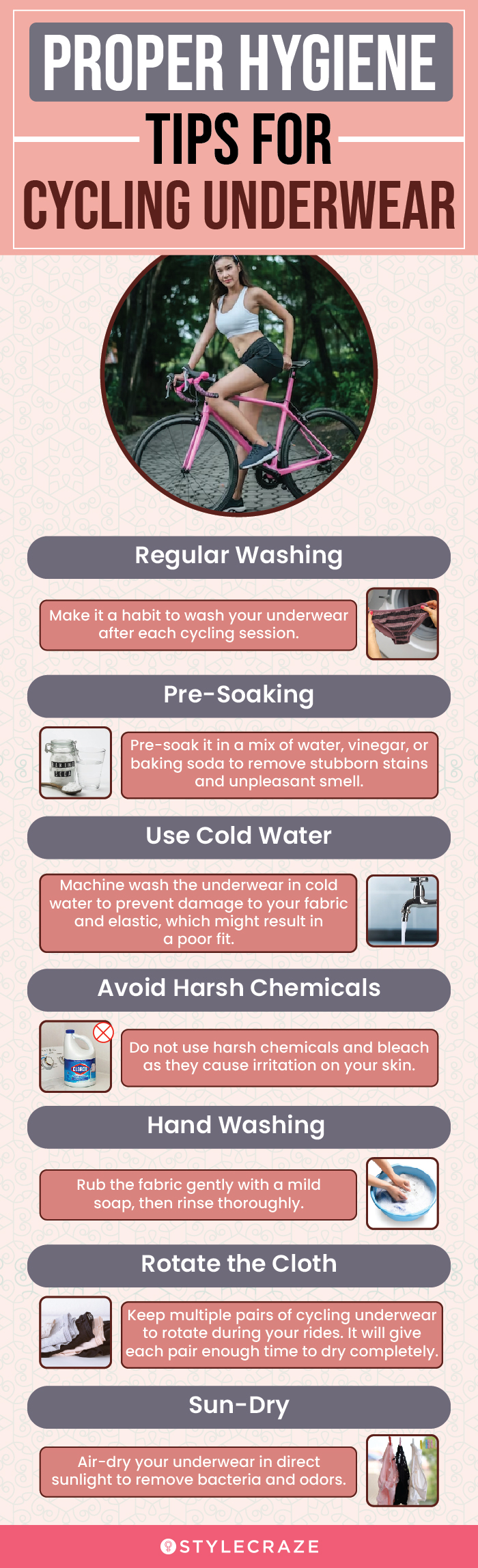Proper Hygiene Tips For Cycling Underwear (infographic)