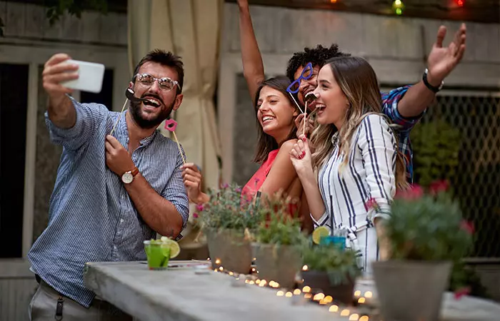 Selfie station bridal shower game idea