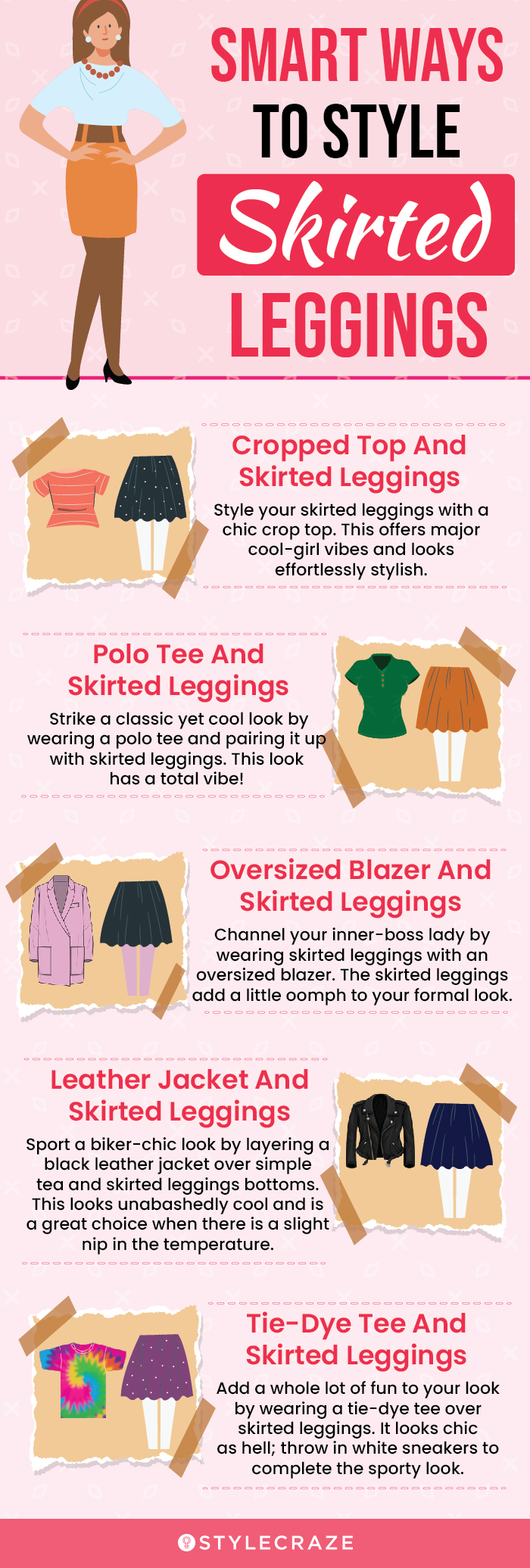 Smart Ways To Style Skirted Leggings (infographic)