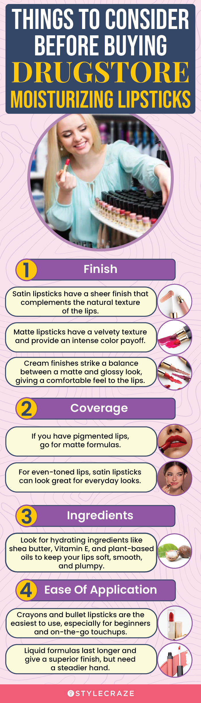 Things to Consider Before Buying Drugstore Moisturizing Lipsticks(infographic)