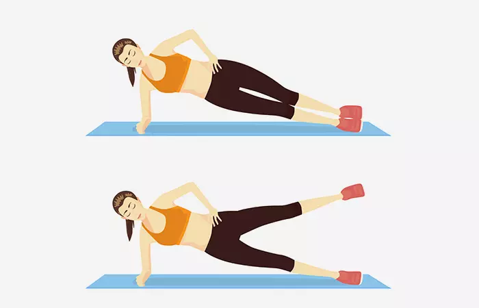 Side plank leg raises for a strong core
