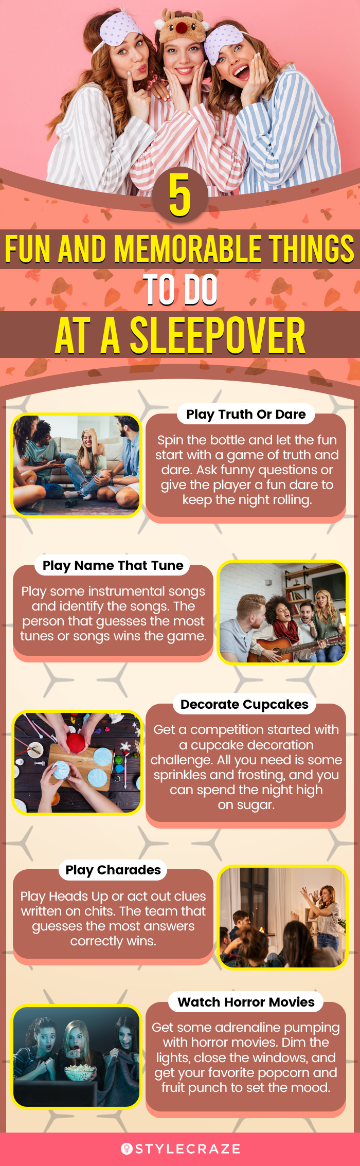 5 fun and memorable things to do at a sleepover (infographic)