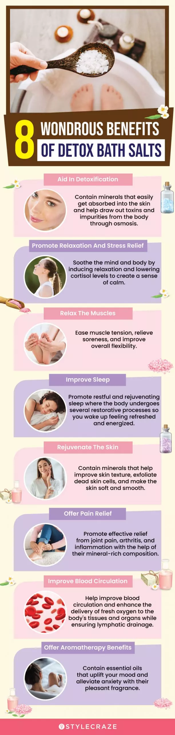 8 Wondrous Benefits Of Detox Bath Salts (infographic)