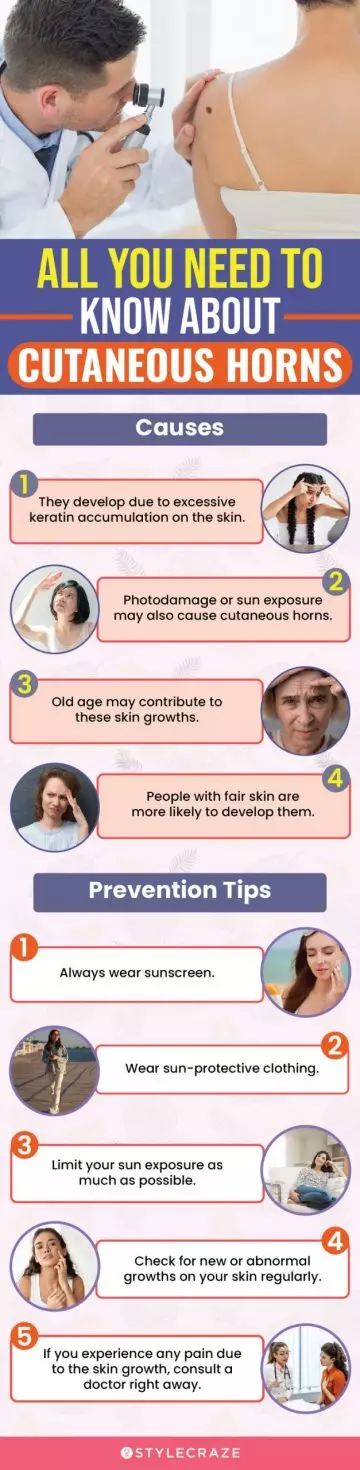 all you need to know about cutaneous horns (infographic)