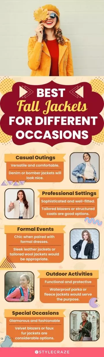 Best Fall Jackets For Different Occasions (infographic)