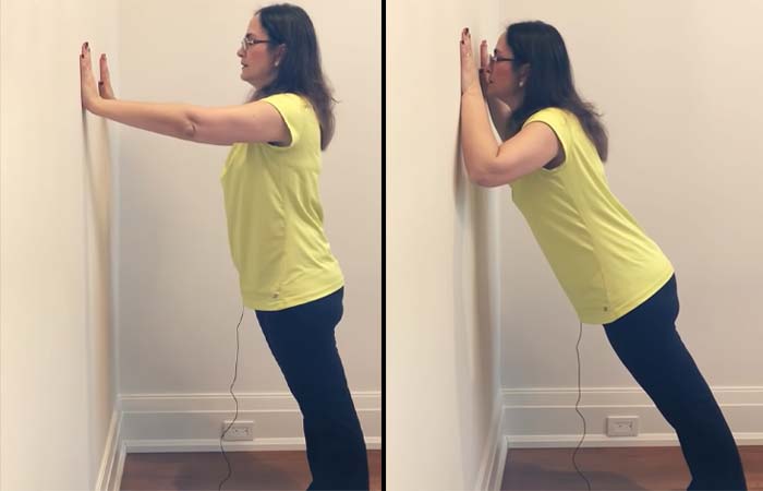 Bodyweight wall push-ups for osteoporosis