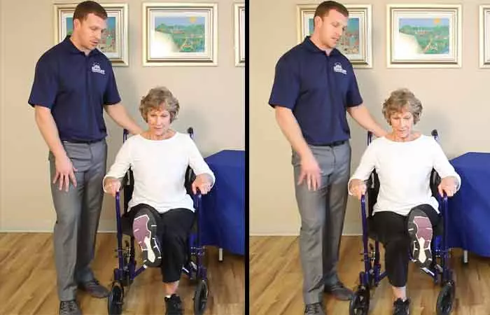 Chair leg raise exercise for peripheral artery disease