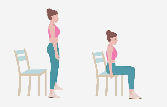Chair sit stand heel raise exercise for peripheral artery disease