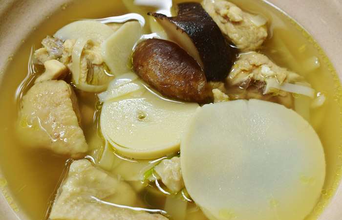 Bamboo shoot with chicken soup is a popular recipe