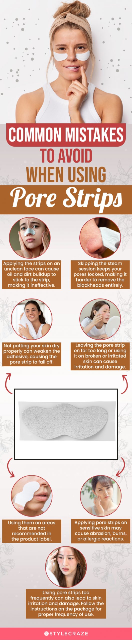 Common Mistakes To Avoid When Using Pore Strips (infographic)