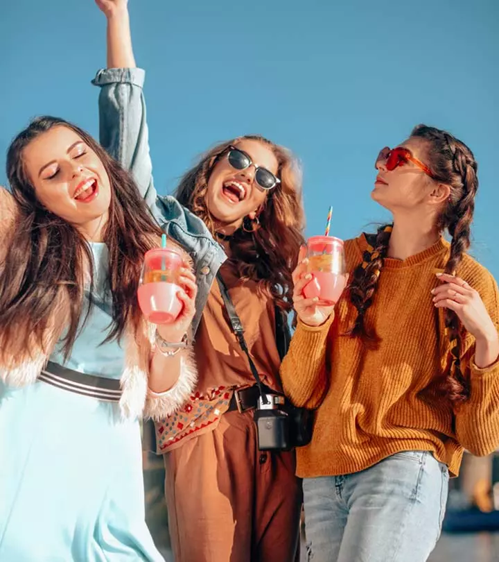 A Group Of Women Enjoying Outdoor Birthday Party