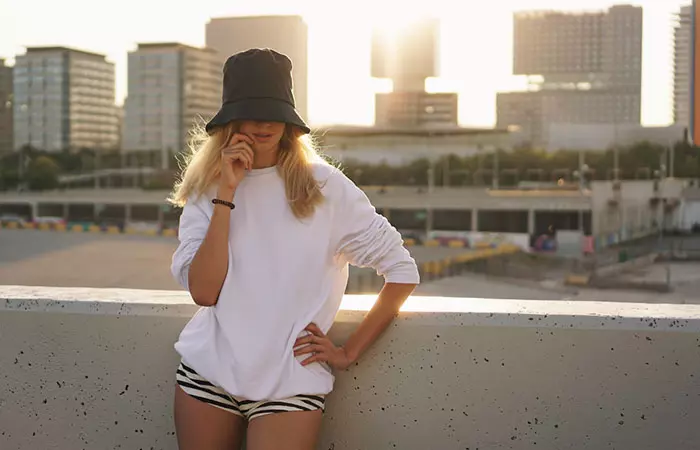 Wear your bucket hat with a biker short or oversized top