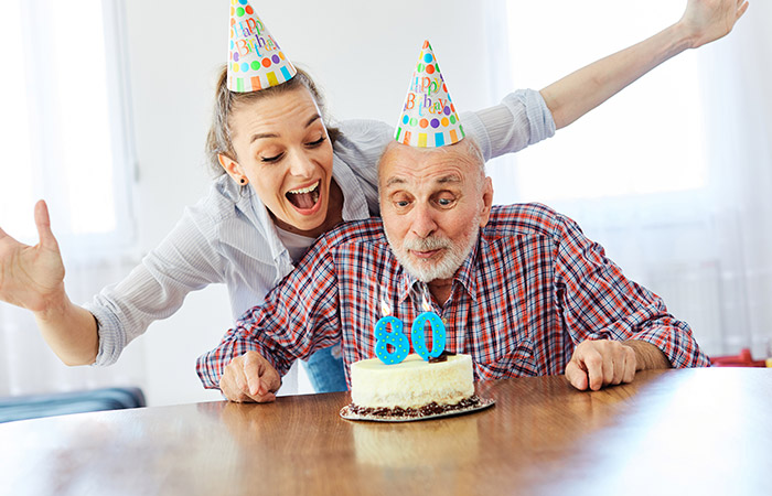 Neighbors throw 80-year-old man surprise birthday party during