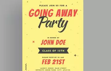 Going away party invitation wording