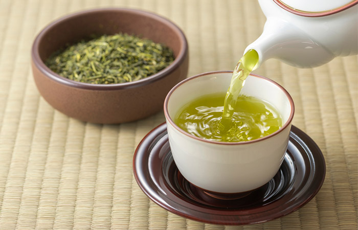 Green tea for neck acne