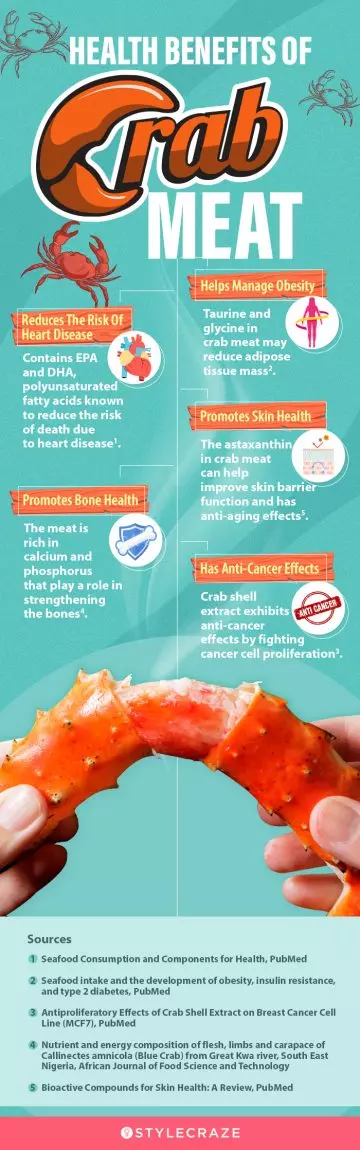 health benefits of crab meat (infographic)