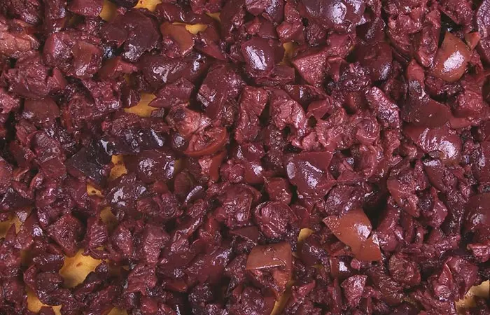 Minced ripe kalamata olives