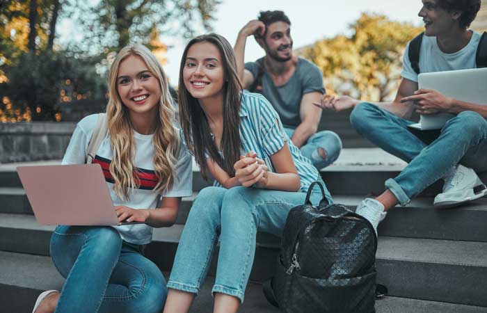 Connect with other students at college to make friends
