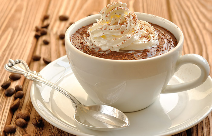Whipped cream in coffee increases calories, leading to weight gain