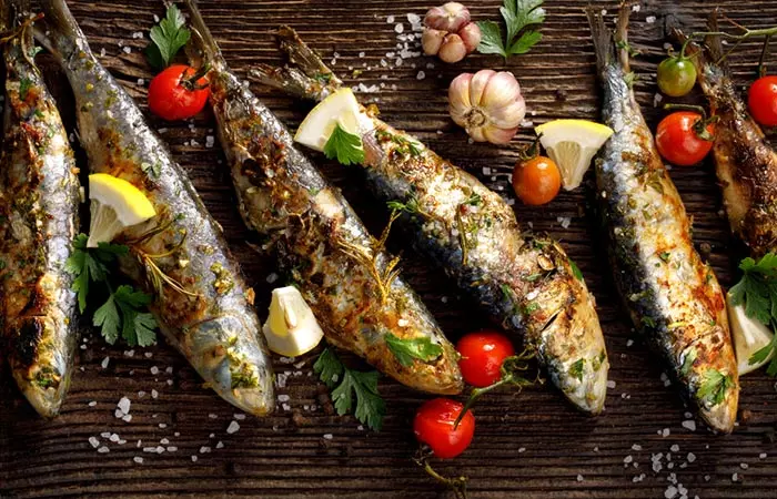 Grilled sardines