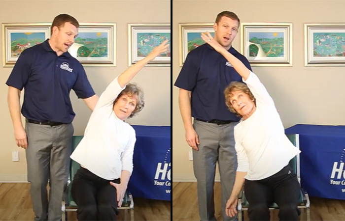 Side stretching exercises for seniors