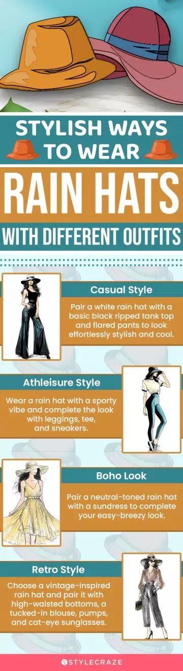 Stylish Ways To Wear Rain Hats With Different Outfits (infographic)