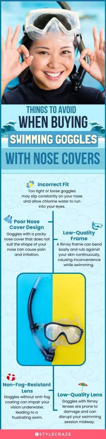 Things To Avoid When Buying Swimming Goggles With Nose Covers (infographic)