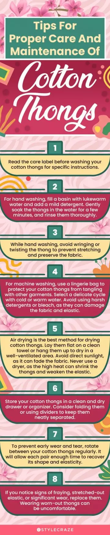 Tips For Proper Care And Maintenance Of Cotton Thongs (infographic)