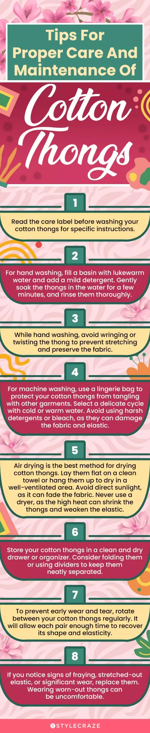 Tips For Proper Care And Maintenance Of Cotton Thongs (infographic)
