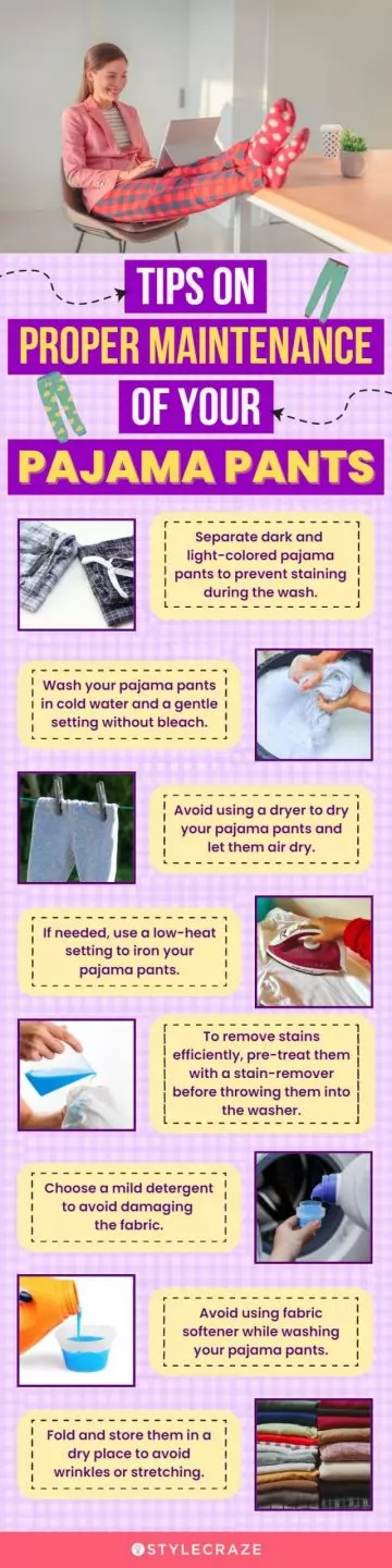 Tips On Proper Maintenance Of Your Pajama Pants (infographic)