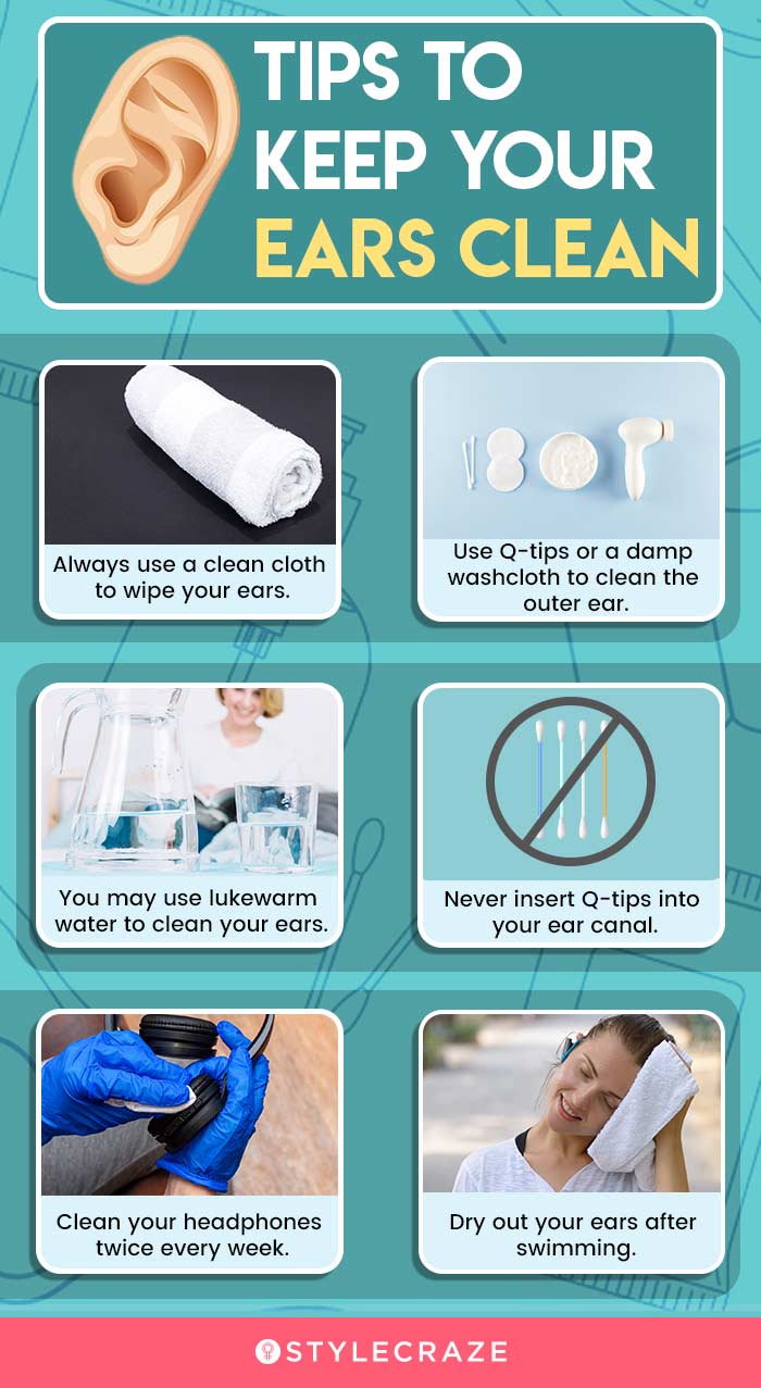 tips to keep your ears clean (infographic)