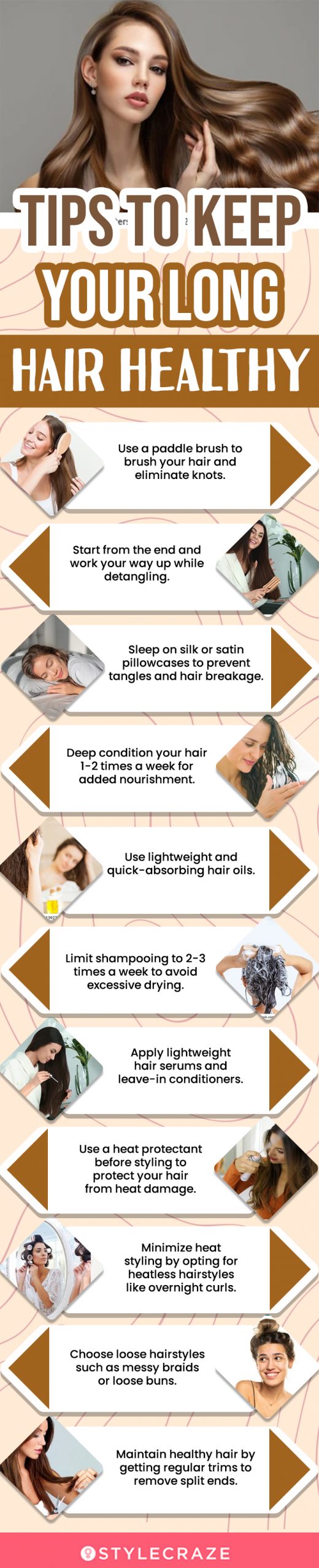 Tips To Keep Your Long Hair Healthy (infographic)