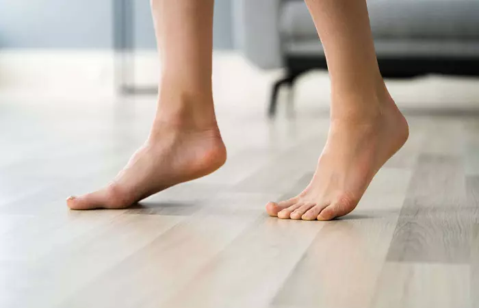 Toe walking exercise for peripheral artery disease