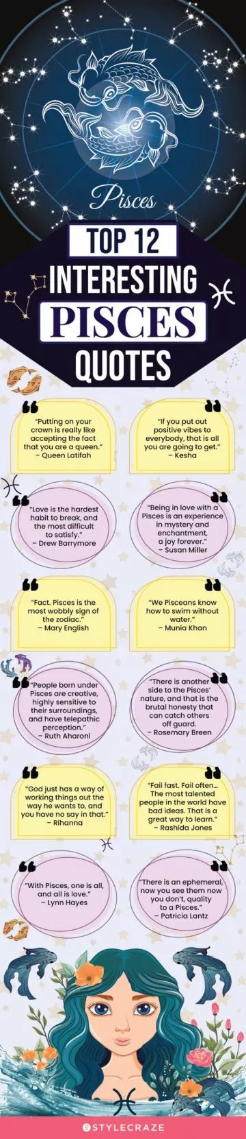 top 12 interesting pisces quotes (infographic)