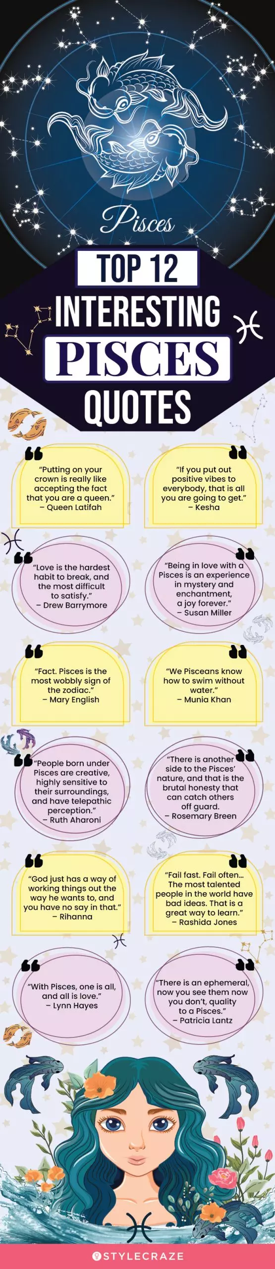 top 12 interesting pisces quotes (infographic)