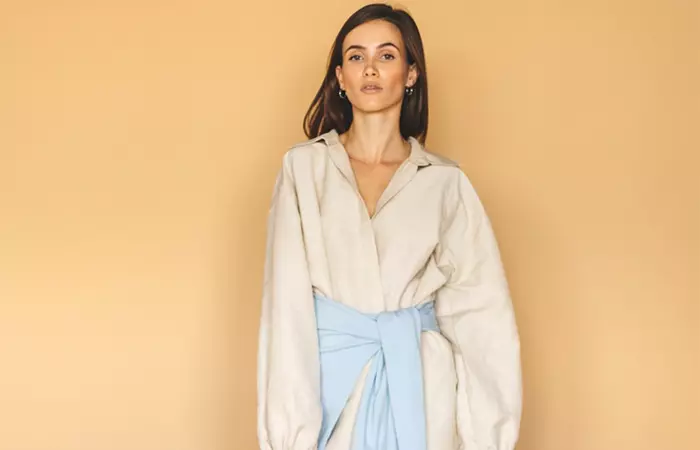 Tying The School Sweater Around Our Waist