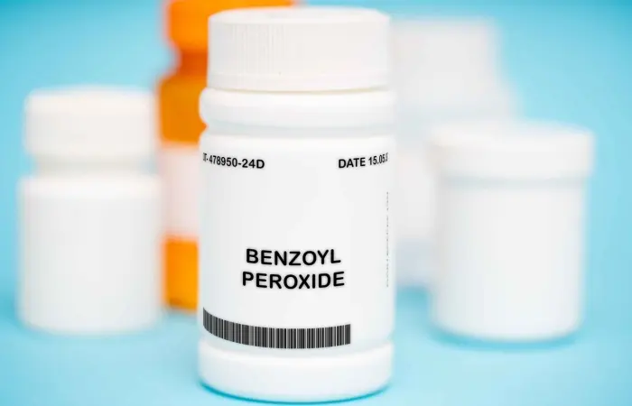 Benzoyl peroxide medication for acne