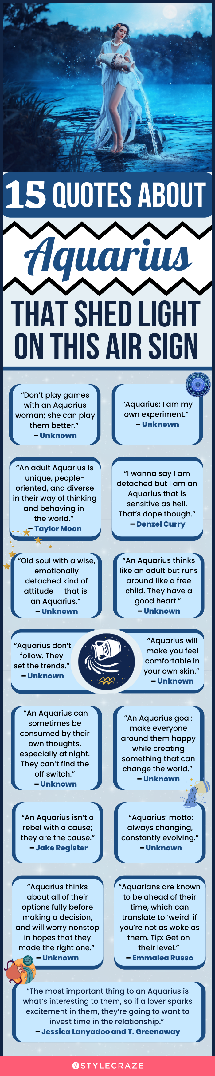 15 quotes about aquarius that shed light on this air sign (infographic)