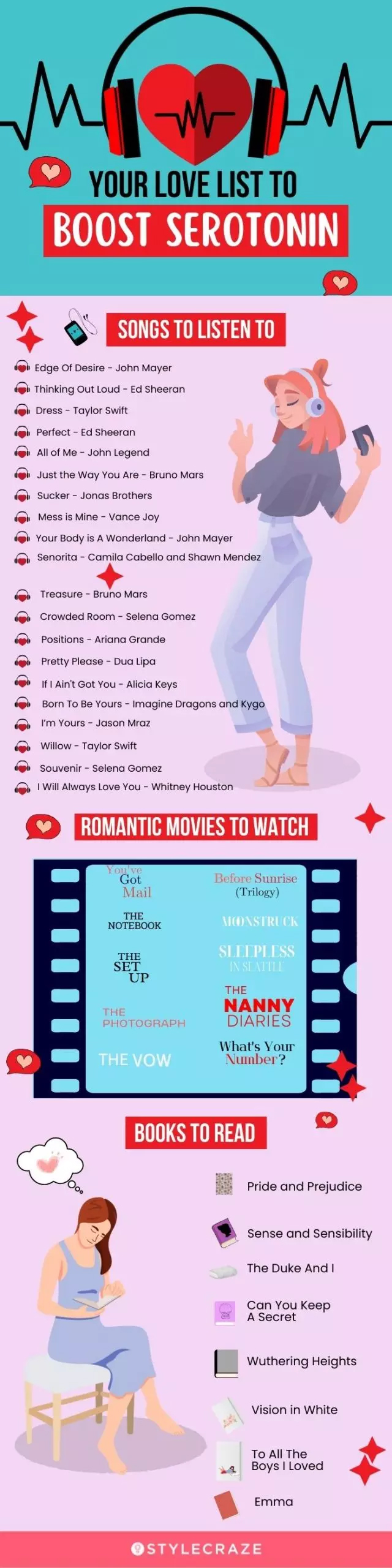 your love list to boost serotonin (infographic)