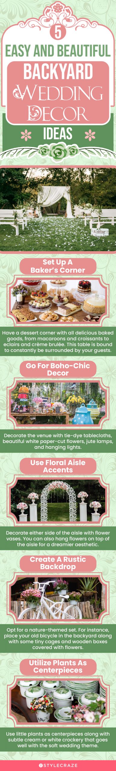 5 easy yet beautiful backyard wedding decor ideas (infographic)
