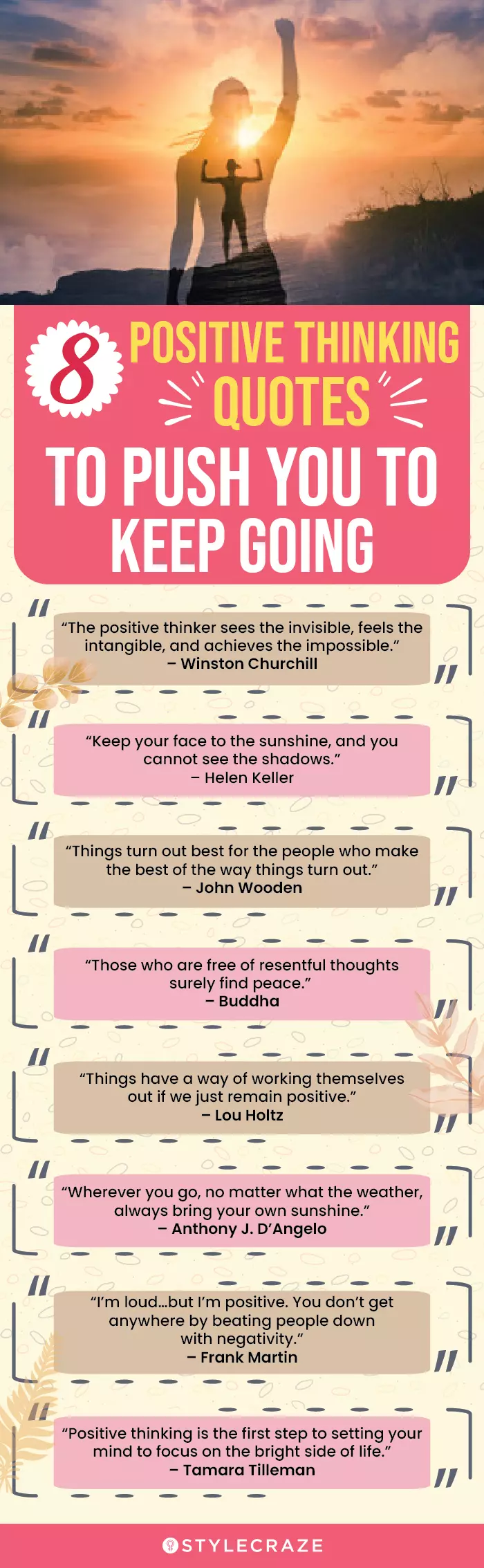 8 positive thinking quotes to push you to keep going (infographic)