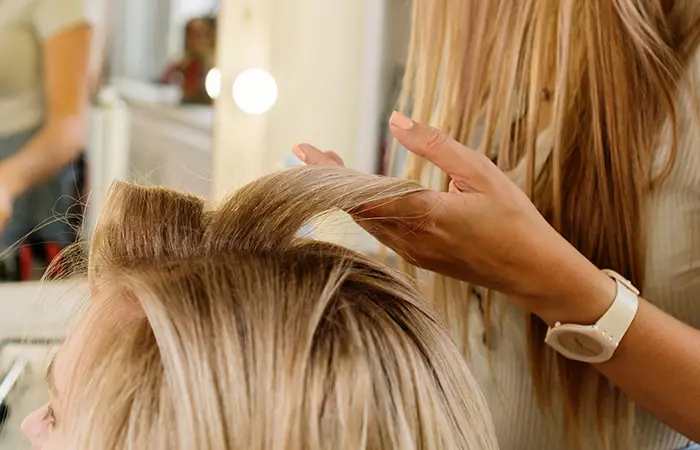 Backcomb Your Hair At The Crown To Add Volume