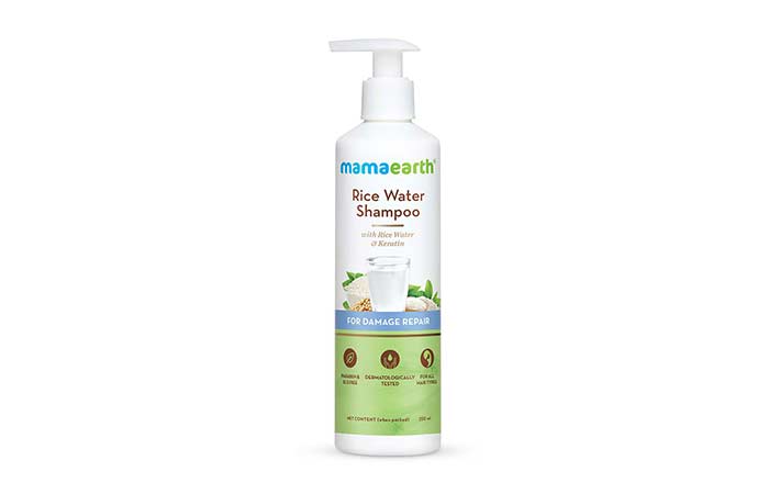 Best For Damaged Hair: Mamaearth Rice Water Shampoo