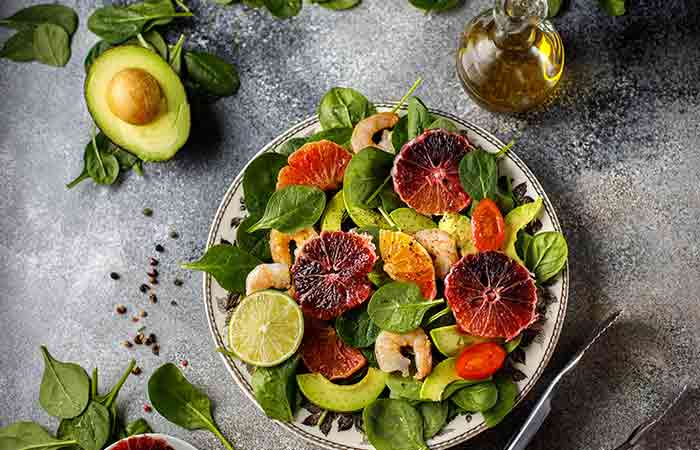 Blood orange salad is a healthy recipe