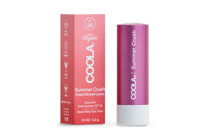 Coola Mineral Liplux Organic Tinted Lip Balm Sunscreen SPF 30