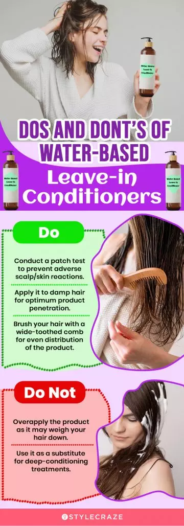 Dos And Dont’s Of Water-based Leave-in Conditioners (infographic)