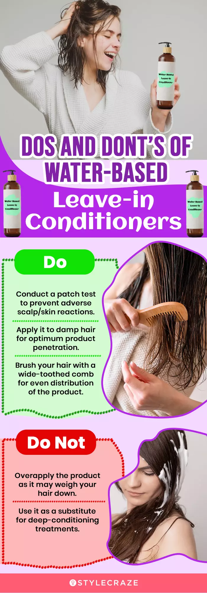 Dos And Dont’s Of Water-based Leave-in Conditioners (infographic)