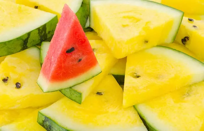 Red and yellow watermelon